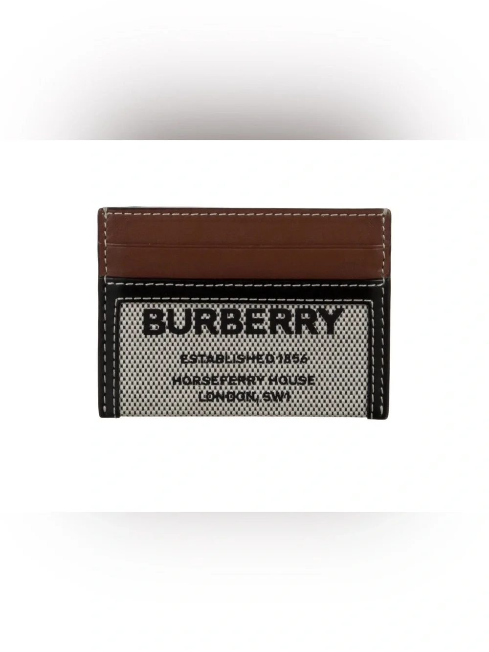 Burberry Sandon Horseferry-Print Canvas and Leather Card Case